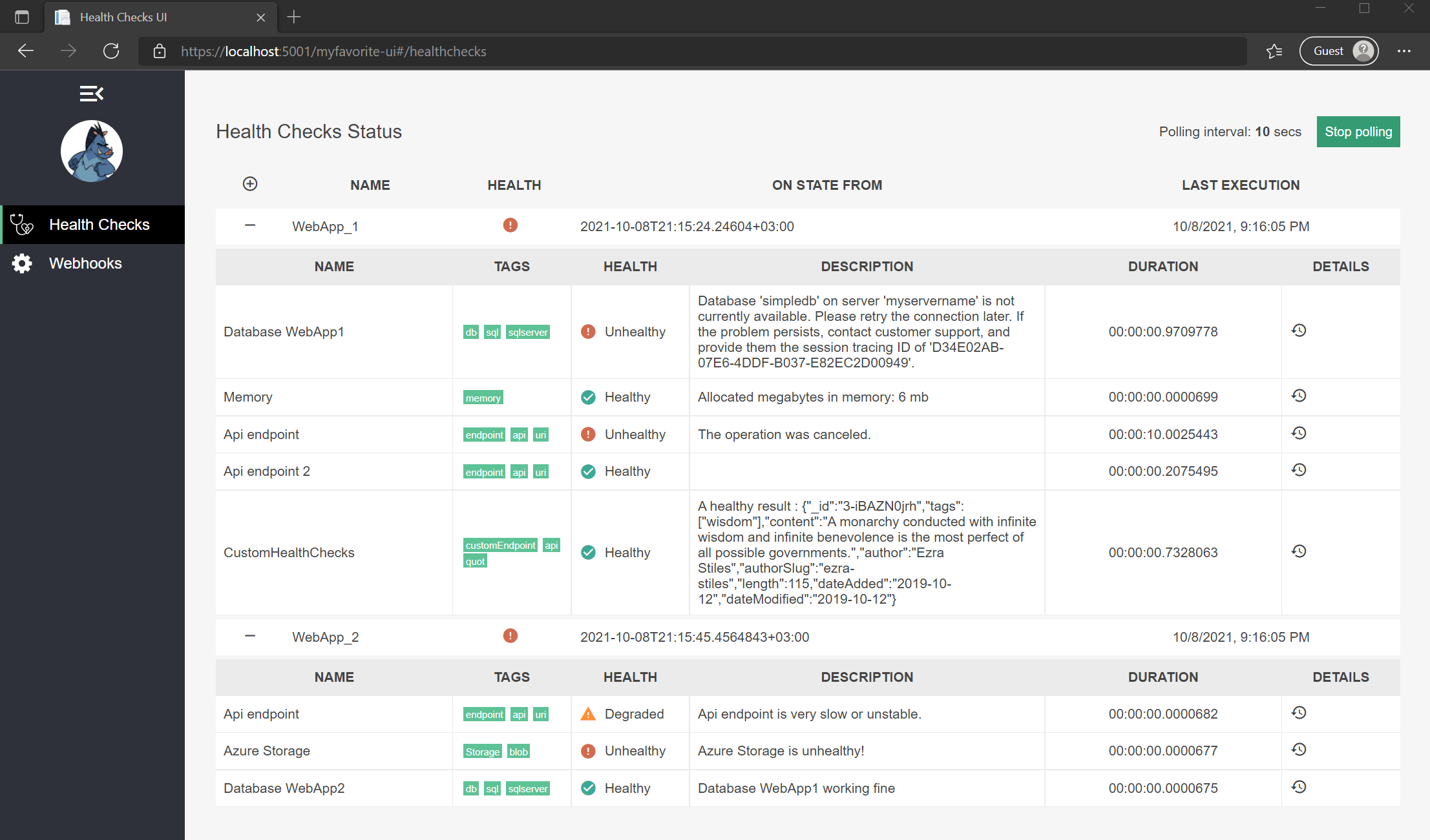 &ldquo;Result Health Checks UI in ASP.NET Core&rdquo;